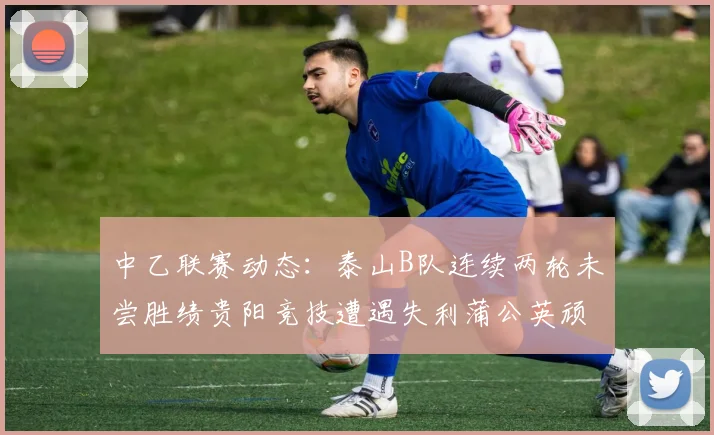 中乙联赛动态：泰山B队连续两轮未尝胜绩贵阳竞技遭遇失利蒲公英顽强战平